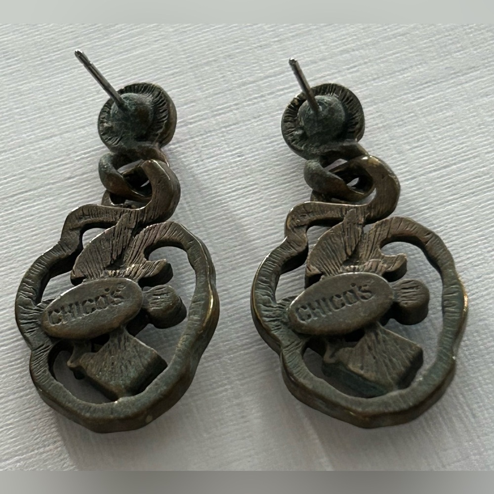 Chico’s Multi-Colored, Dangle Drop Crystal Earrin… - image 5